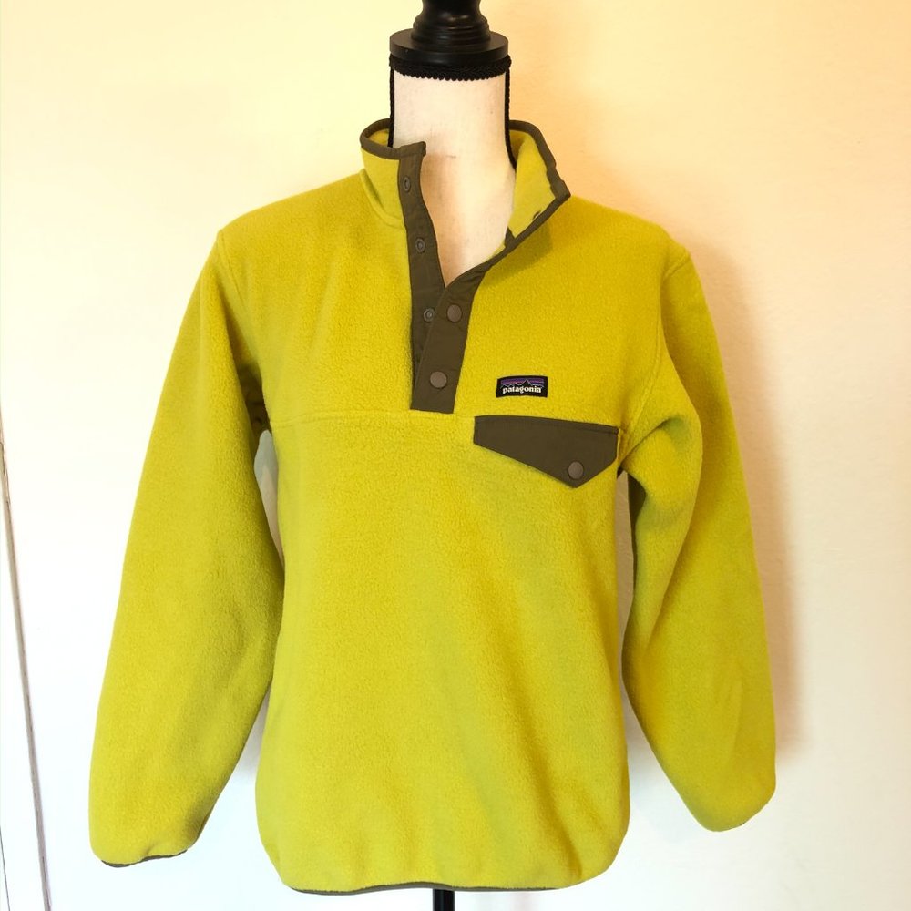 Patagonia Yellow/Green Synchilla Fleece Sweatshirt